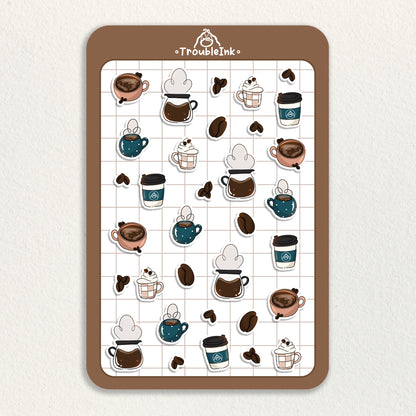 Coffee Stand Flakes Sticker Sheet