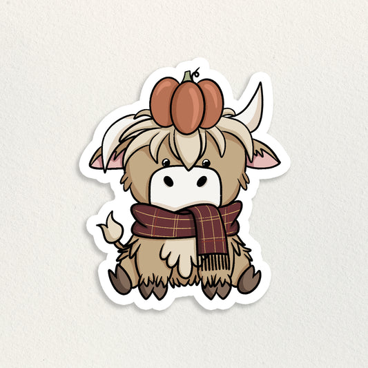 Pumpkin Cowffee Sticker
