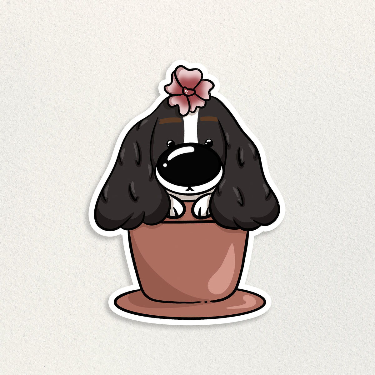 Robin In A Pot Sticker