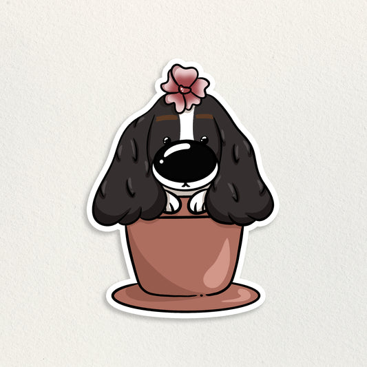 Robin In A Pot Sticker