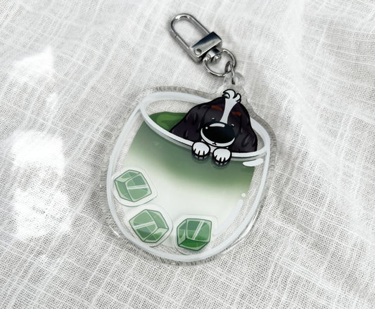 Robin Loves Matcha Shaker Acrylic Keychain