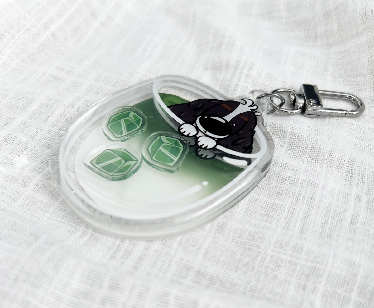 Robin Loves Matcha Shaker Acrylic Keychain